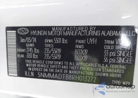 2024 Genesis Gv70 2.5T Awd из США, поврежденный, VIN 5NMMADTB8RH013272